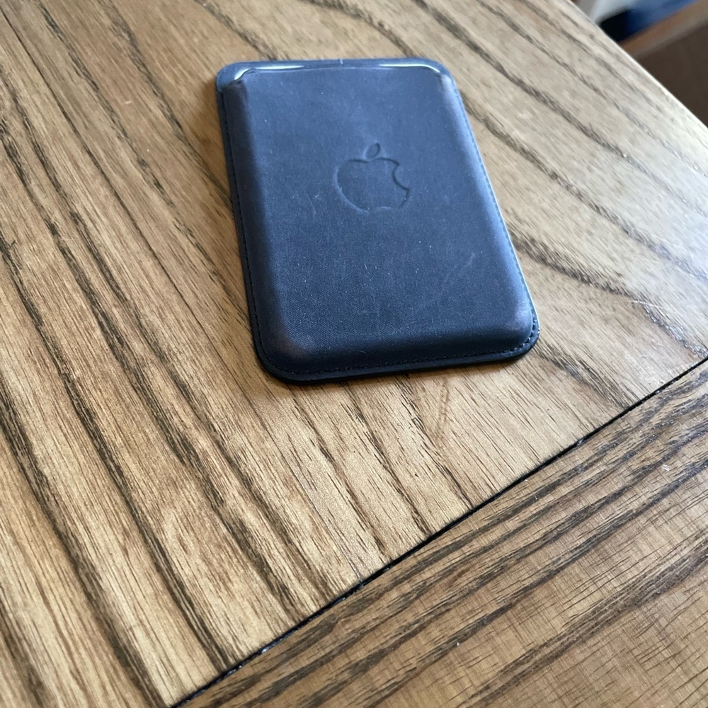 Apple Magsafe Wallet Blue Leather Card Sleeve